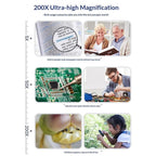 V7 200X Handheld Magnify Glass Digital Magnifier with 2 inch IPS Screen — view 9