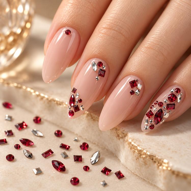 1440 PCS / Set Mini Flat Bottom Sparkling Diamond Nail Jewelry Set — KKK10-23
