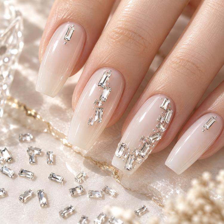 1440 PCS / Set Mini Flat Bottom Sparkling Diamond Nail Jewelry Set — KKK10-34