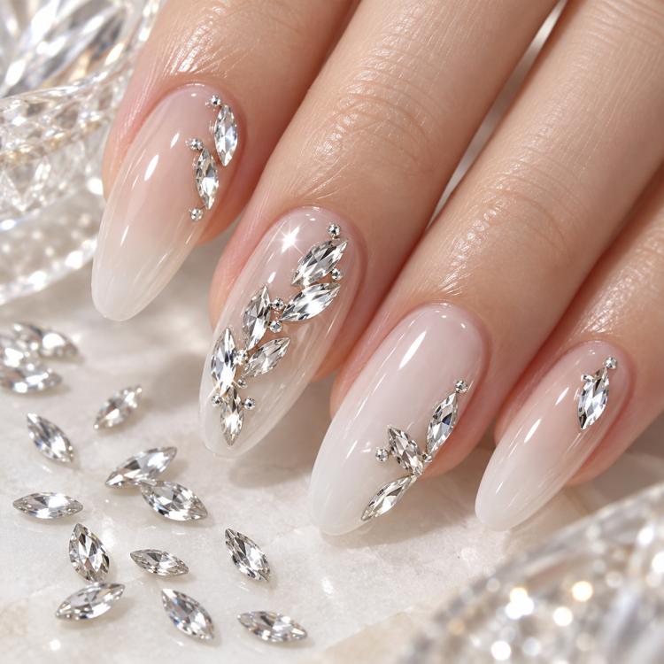 1440 PCS / Set Mini Flat Bottom Sparkling Diamond Nail Jewelry Set — KKK10-03