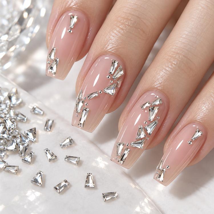 1440 PCS / Set Mini Flat Bottom Sparkling Diamond Nail Jewelry Set — KKK10-04