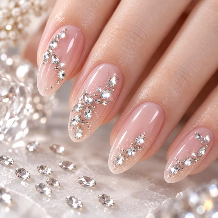 1440 PCS / Set Mini Flat Bottom Sparkling Diamond Nail Jewelry Set — KKK10-08