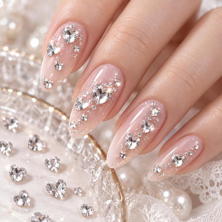 1440 PCS / Set Mini Flat Bottom Sparkling Diamond Nail Jewelry Set — KKK10-09