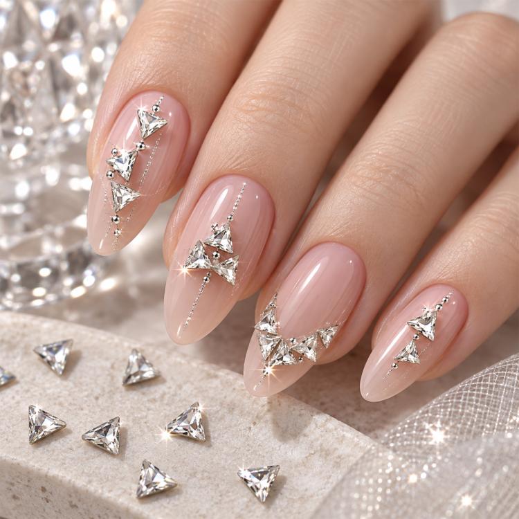 1440 PCS / Set Mini Flat Bottom Sparkling Diamond Nail Jewelry Set — KKK10-10