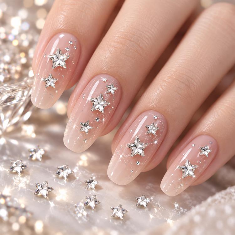 1440 PCS / Set Mini Flat Bottom Sparkling Diamond Nail Jewelry Set — KKK10-11