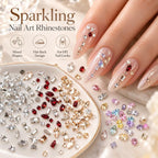 1440 PCS / Set Mini Flat Bottom Sparkling Diamond Nail Jewelry Set — KKK10-36