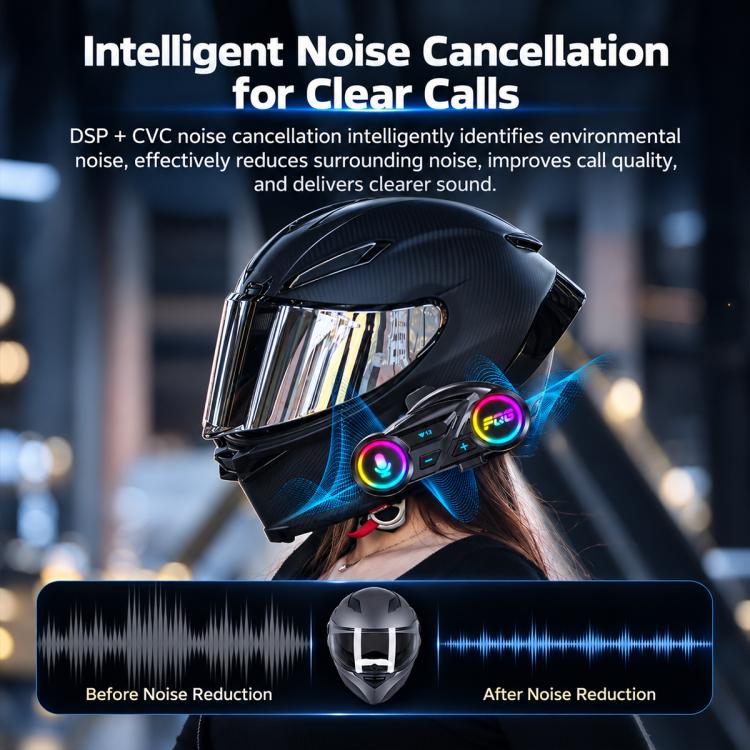 Y13 Motorcycle Helmet Bluetooth Earphone with RGB Lighting — view 17