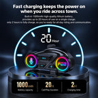 Y13 Motorcycle Helmet Bluetooth Earphone with RGB Lighting — view 13