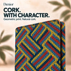 Denior V30 Embroidered Style Magnetic Phone Card Holder — Yellow