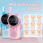 1 Pair D25 Cat Ear Design Children Handheld Two-Way Walkie Talkies — Pinlk