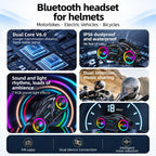Y13 Pro Motorcycle Helmet Bluetooth Intercom Earphone with RGB Lighting — view 8