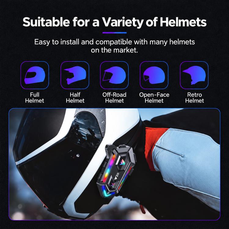 Y20 Motorcycle Helmet Dual Noise Reduction Bluetooth Earphone — view 18