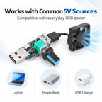 USB Fan Wind Speed Controller Air Volume Regulator Cooling Noise Reduction Governor — view 6