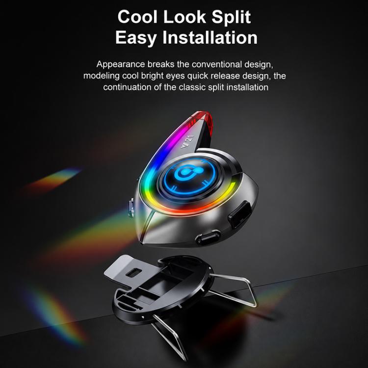Y21 Motorcycle Helmet Bluetooth Earphone with Smart Warning Light — view 15