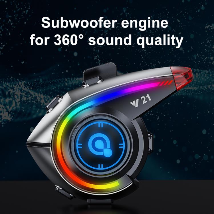 Y21 Motorcycle Helmet Bluetooth Earphone with Smart Warning Light — view 6