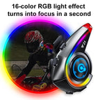 Y21 Motorcycle Helmet Bluetooth Earphone with Smart Warning Light — view 9