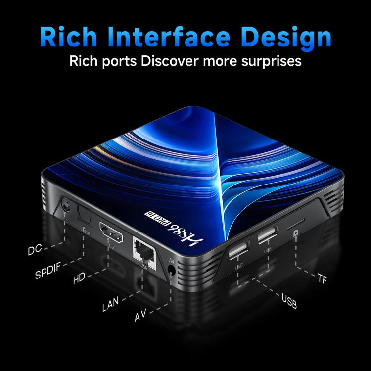 HS86 PRO 16 4K UHD Android 14 Smart TV Box with Remote Control, Amlogic S905Y5 Quad-Core — view 15