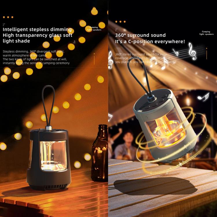 QD09 Outdoor Hanging Light Type Portable Bluetooth Speaker with Camping Lantern, Stepless Dimming Light — view 4