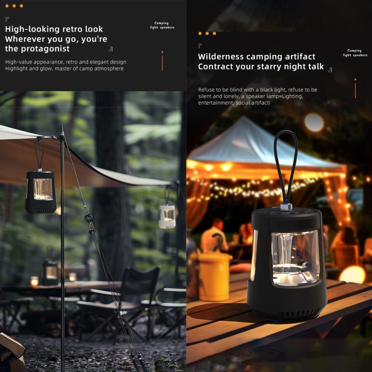 QD09 Outdoor Hanging Light Type Portable Bluetooth Speaker with Camping Lantern, Stepless Dimming Light — view 5