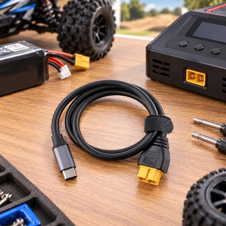 ToolkitRC SC100 5A 100W Type-C to XT60 Adapter Cable for RC Model Balance Charger