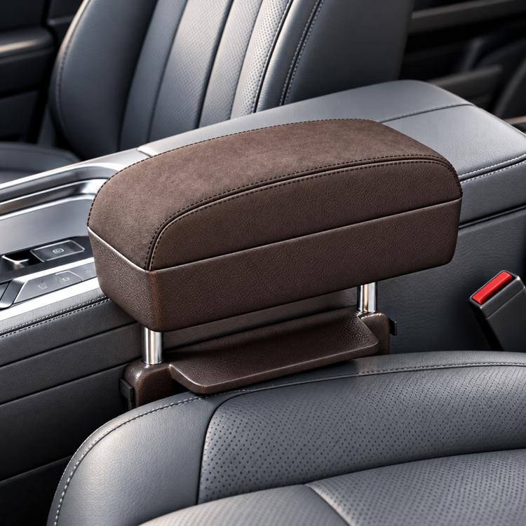 Multifunctional Car Center Console Armrest Pad Elbow Support — Brown