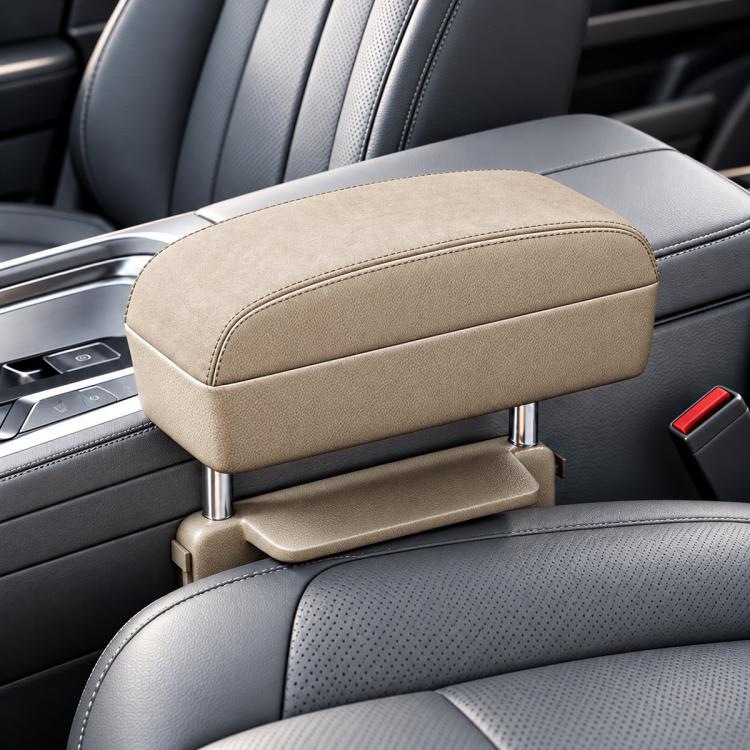 Multifunctional Car Center Console Armrest Pad Elbow Support — Beige