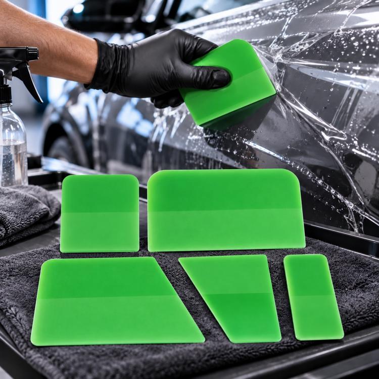 qili 5 in 1 Set Automotive Film Installation Tool Kit Car Tinting Tools Paint Protection Film Scraper — Orange