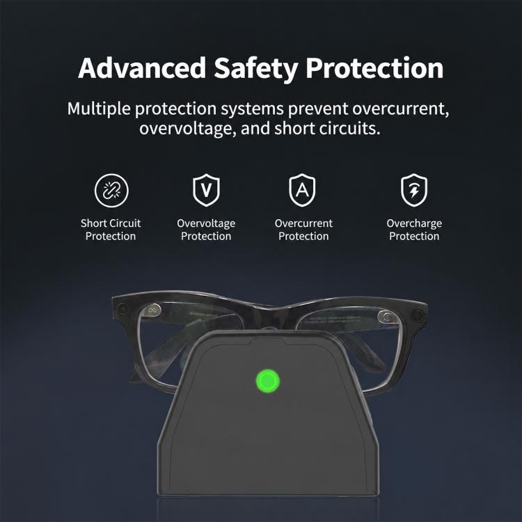 Smart AI Glasses Portable Charging Dock Charging Holder — view 3