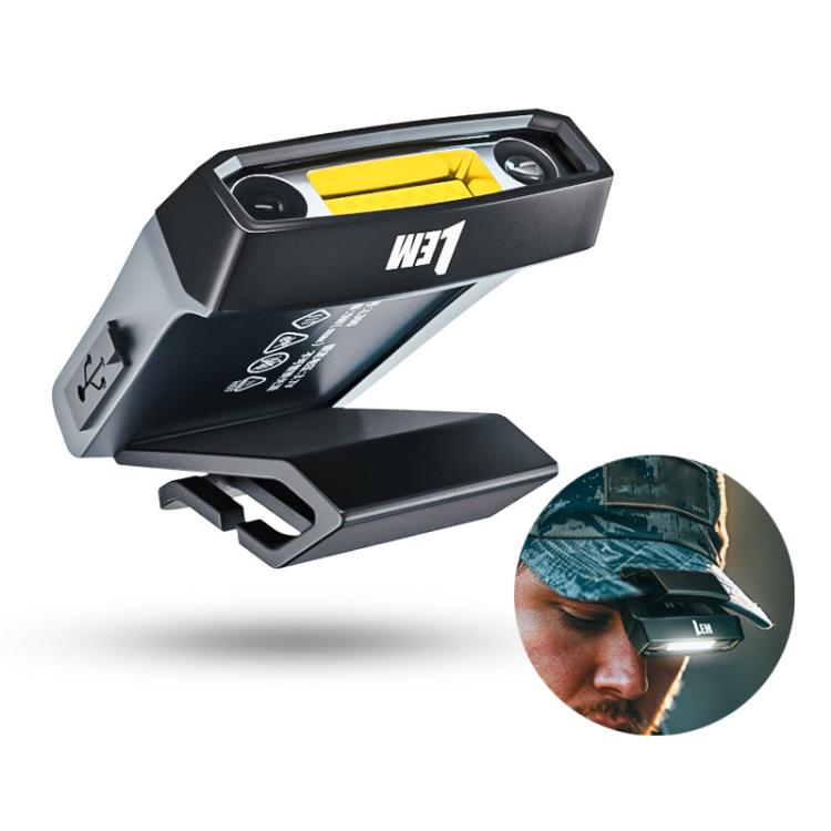LEM L300 Fishing Headlamp Rechargeable LED Cap Clip Light with Motion Sensor — L300 800mAh Baseball Cap