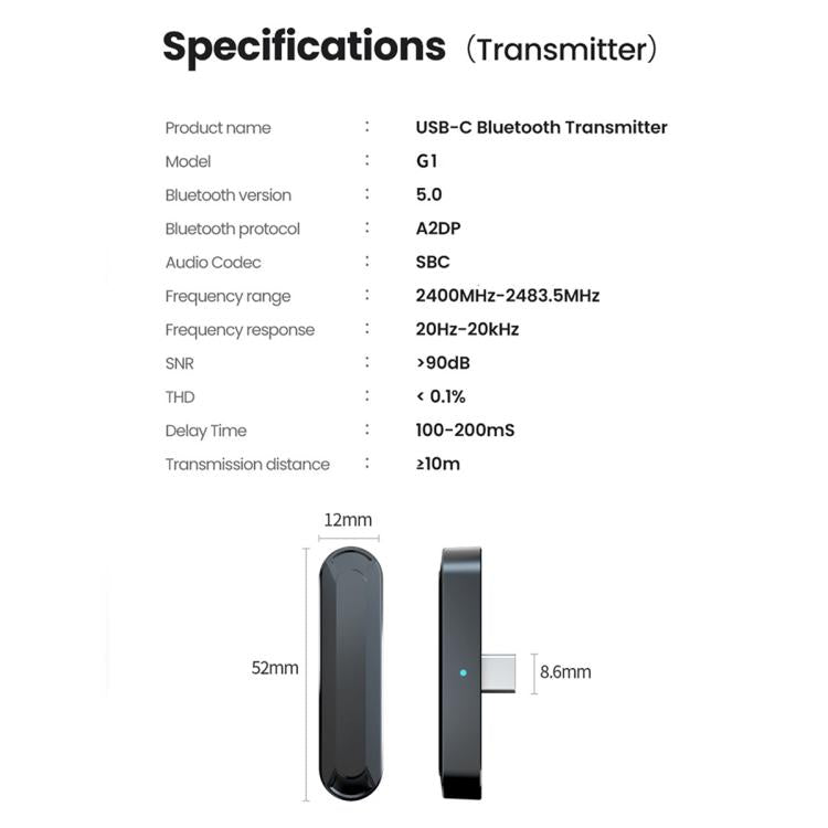 G1 Type-C Audio Adapter & Bluetooth Transmitter for PS / Switch / Computer / TV — view 13