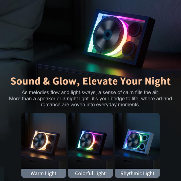 KUANGXIANG K18 Creative Mural-Style CD Player RGB Light Bluetooth Speaker with Remote Control — view 10