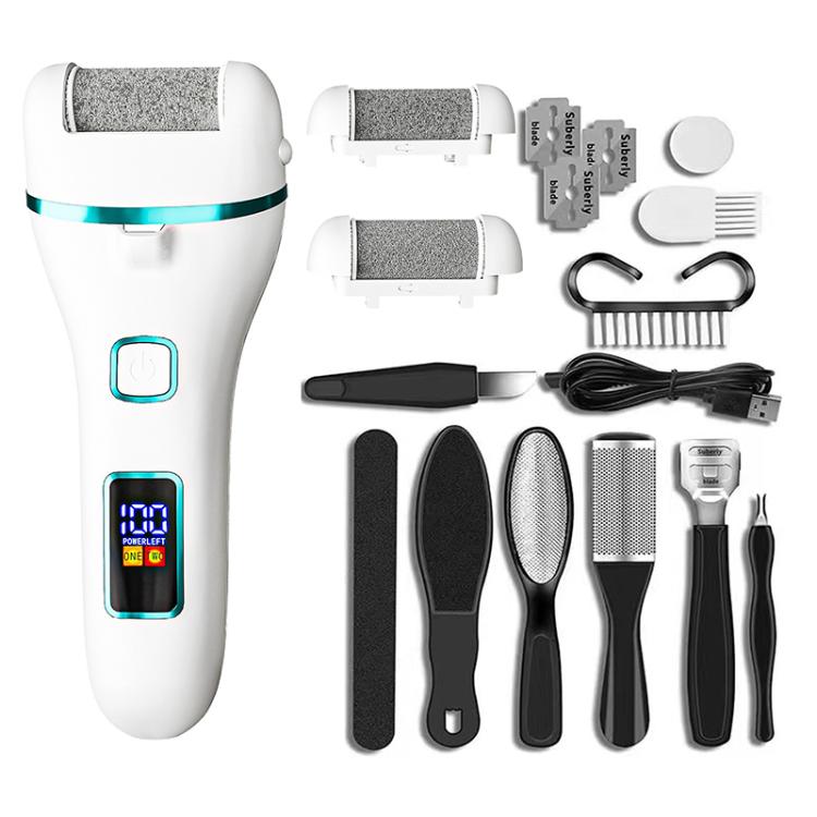 711 Electric Callus Removal Foot File Dead Skin Remover — White Gold Champagne