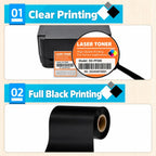 Small Core Wax Ribbon Black Wax Ribbon for Thermal Transfer Label Printer — view 8