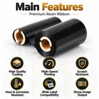 Wax-based Resin Printer Thermal Transfer Ribbon — 110mm x 300m 2PCS