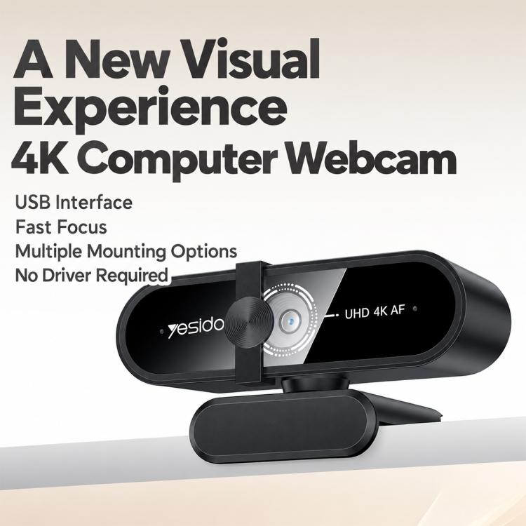 Yesido KM36 4K 12MP Computer USB Webcam — KM36