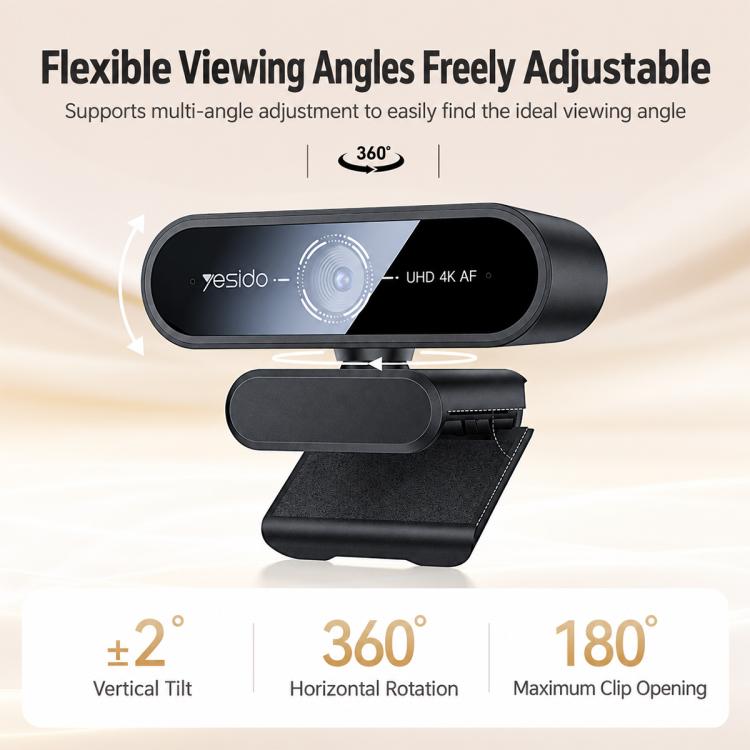 Yesido KM36 4K 12MP Computer USB Webcam — view 5