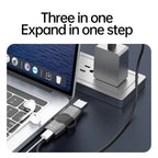 Type-C to PD 60W Type-C, USB 2.0, USB 3.0 Screen Mirroring Adapter — view 7