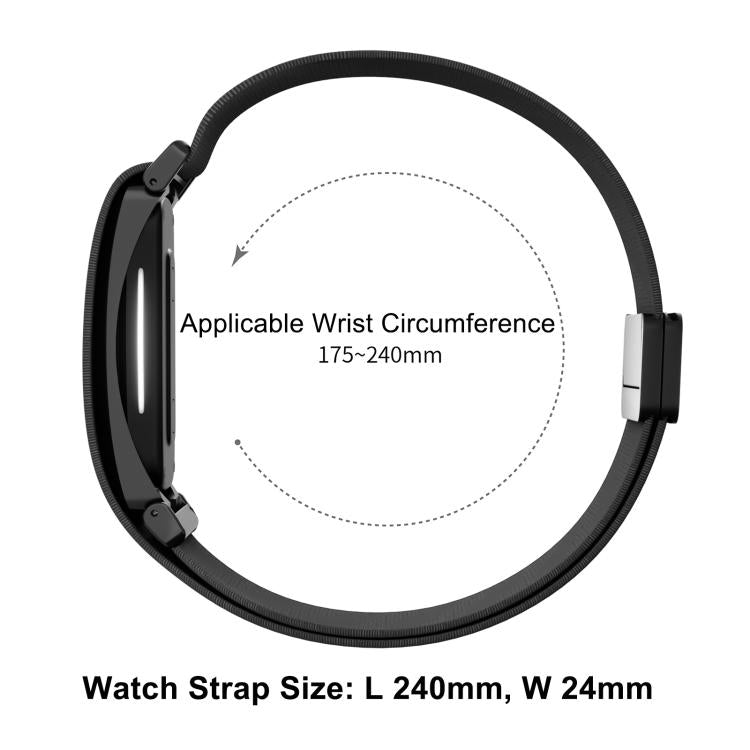 Magnetic Clasp Nylon Loop Watch Band — Diamond Blue