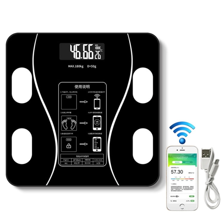 Household Smart Body Fat Electronic Weighing Scale, USB Charging Version