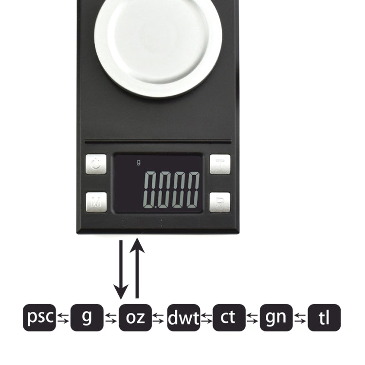 MH-8028 50g x 0.001g High Accuracy Digital Electronic Portable Jewelry Diamond Gem Carat Lab Weight Scale Balance Device with 1.6 inch LCD Screen