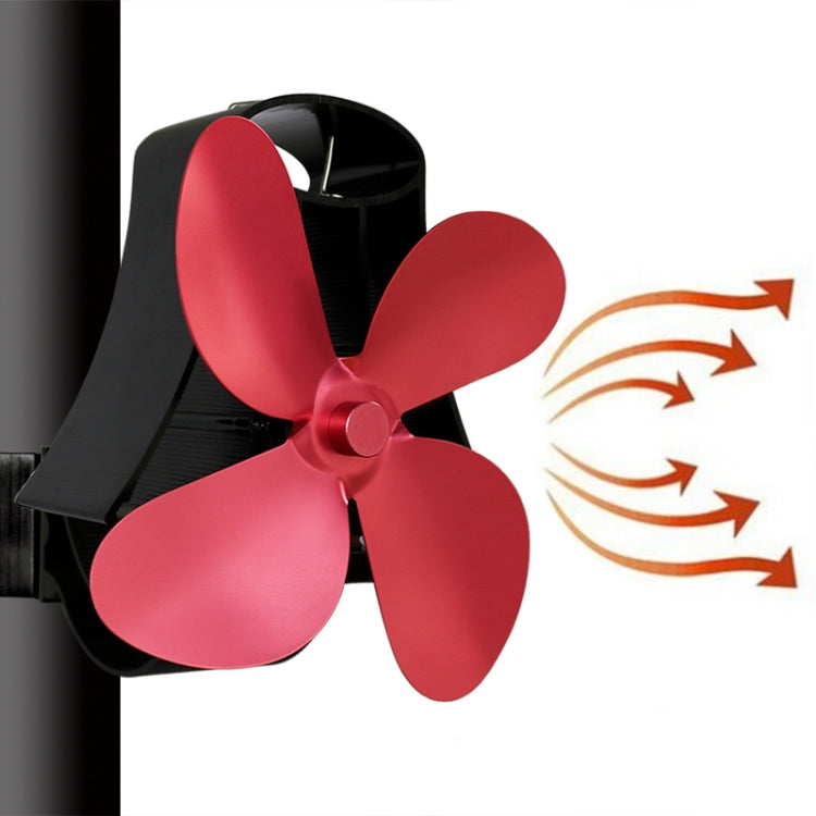 YL-105 4-Blade Aluminum Heat Powered Fireplace Stove Fan