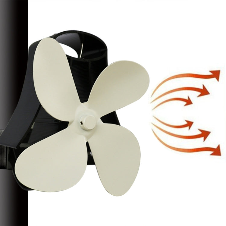YL-105 4-Blade Aluminum Heat Powered Fireplace Stove Fan