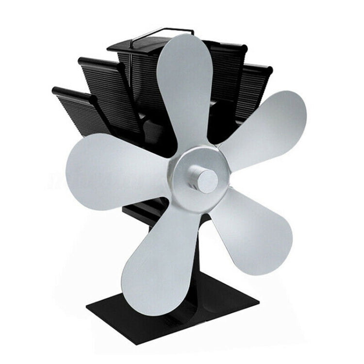 YL602 5-Blade High Temperature Metal Heat Powered Fireplace Stove Fan