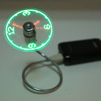Mini Durable USB Clock Time Display Flexible LED Light Fan, DC 5V — view 3