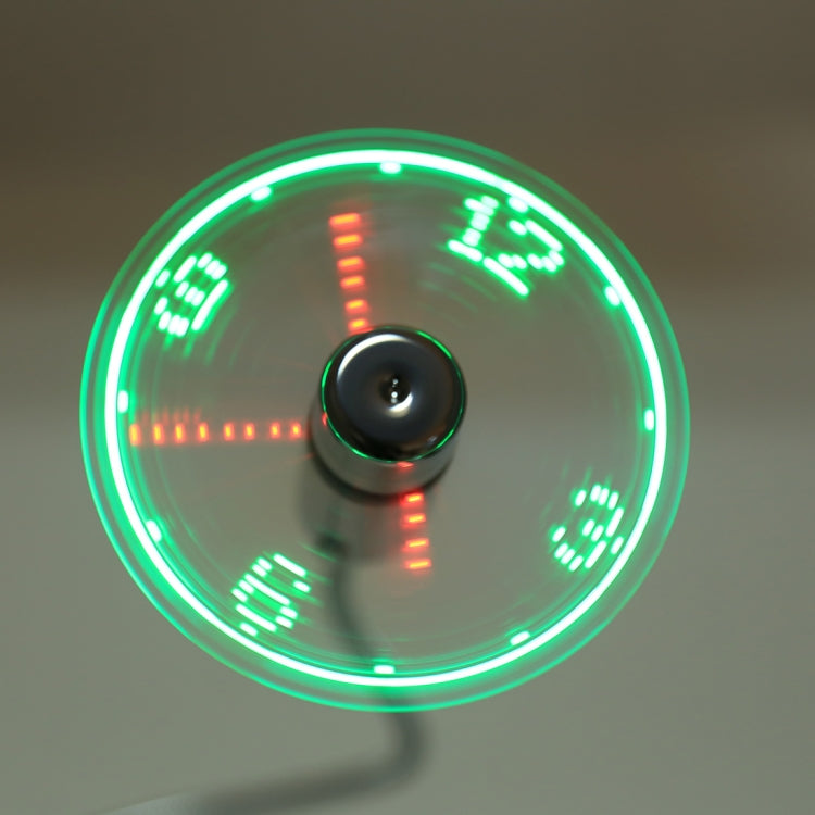 Mini Durable USB Clock Time Display Flexible LED Light Fan, DC 5V — view 4