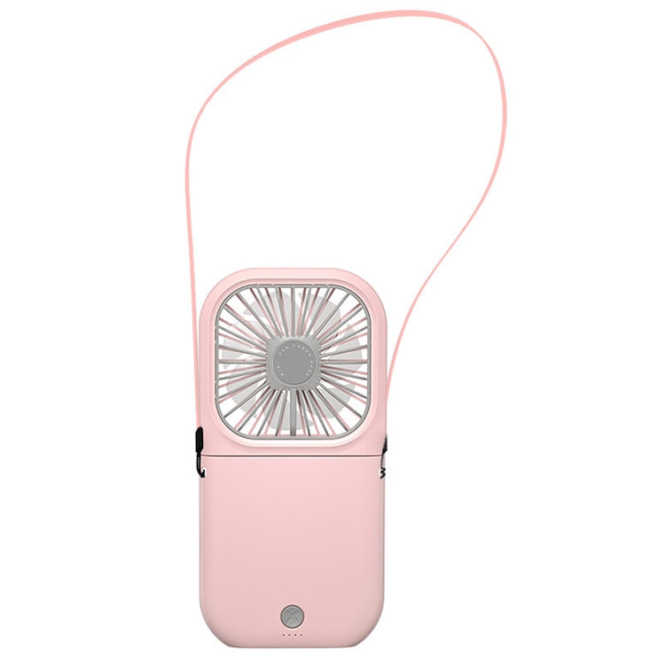 F20 Electroplating Handheld Fan Portable Desktop Folding Mute USB Hanging Neck Fan — F20 (White)