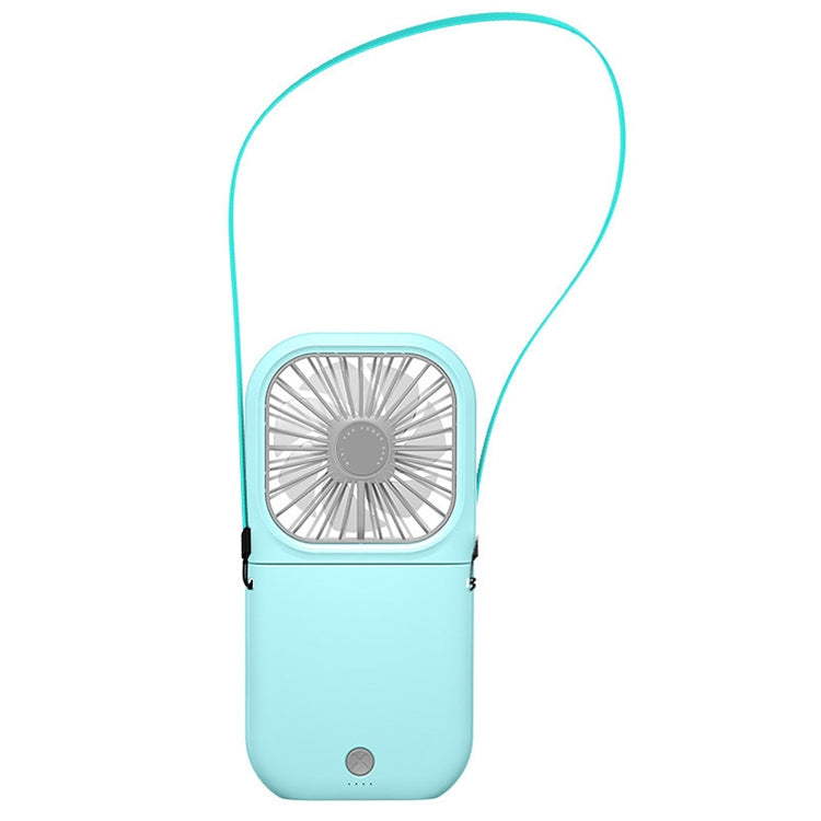 F20 Electroplating Handheld Fan Portable Desktop Folding Mute USB Hanging Neck Fan — F20 (Green)