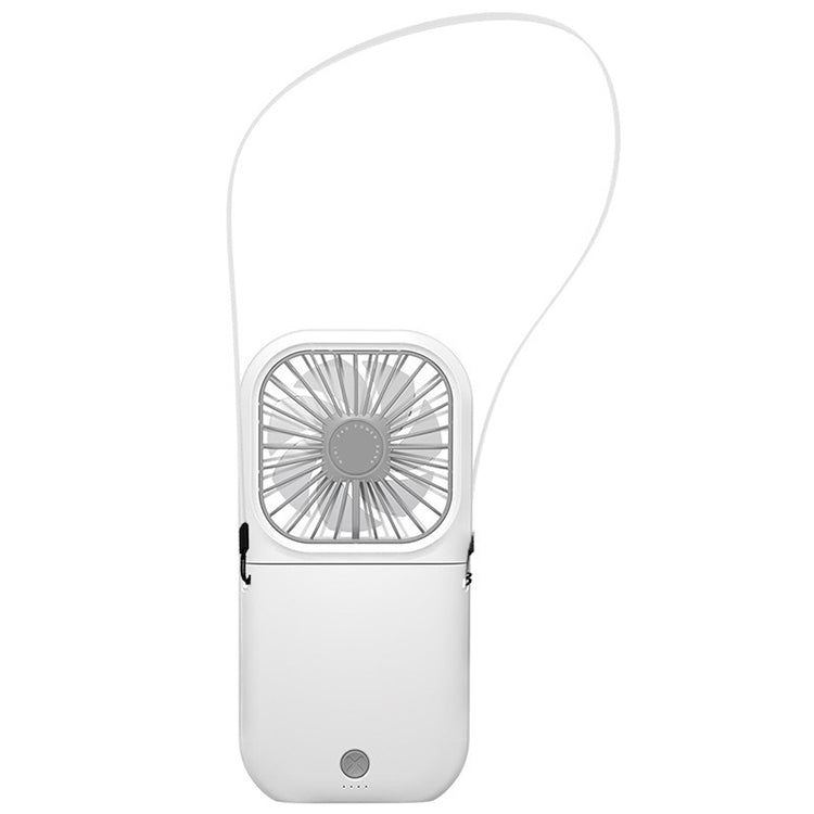 F20 Electroplating Handheld Fan Portable Desktop Folding Mute USB Hanging Neck Fan — F20 (Blue)