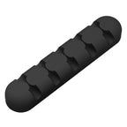ORICO CBS5 Silicone Material Desktop Cable Manager Winder Fixer, Size: 9.6*2*1.2cm — Black