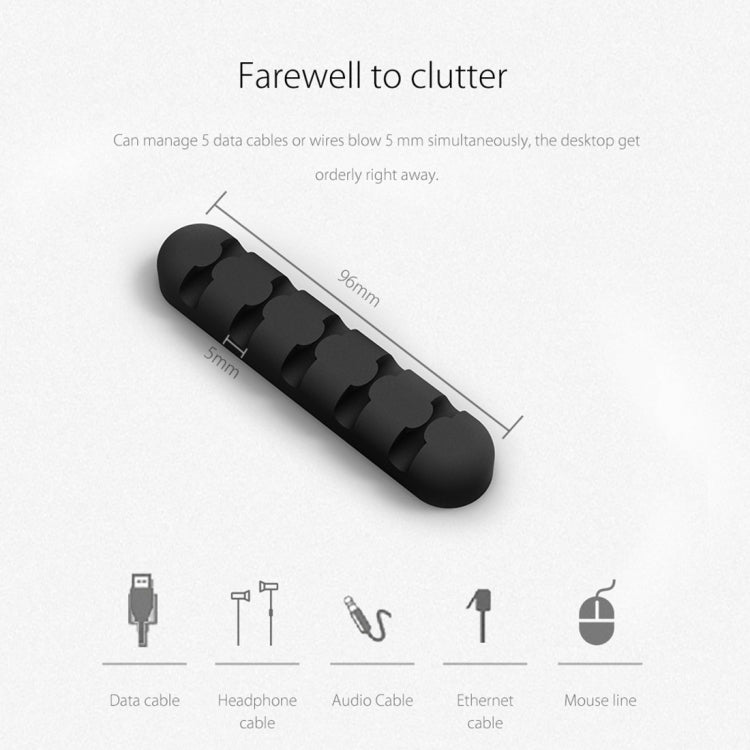 ORICO CBS5 Silicone Material Desktop Cable Manager Winder Fixer, Size: 9.6*2*1.2cm — view 9